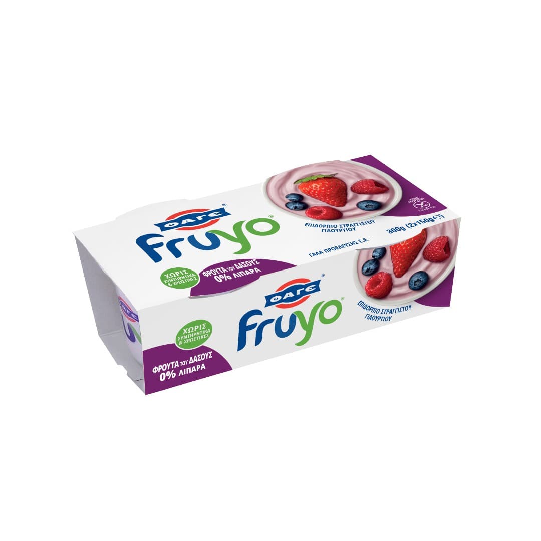 ΦΑΓΕ FRUYO 0% ΦΡΟΥΤΑ ΤΟΥ ΔΑΣΟΥΣ 2Χ150ΓΡ