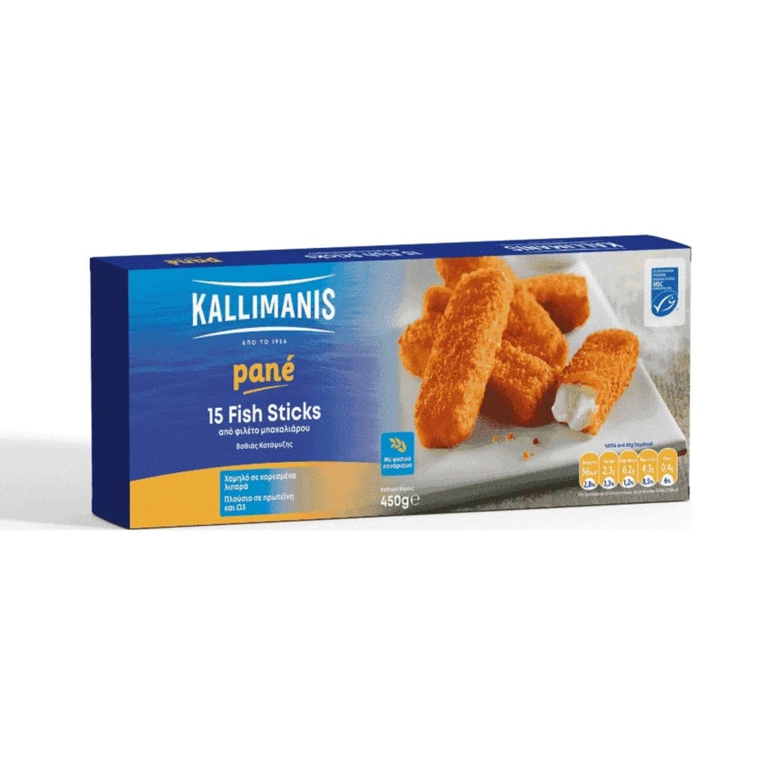 KALLIMANIS 15 FISH STICKS ΠΑΝΕ ΚΤΨ 450ΓΡ