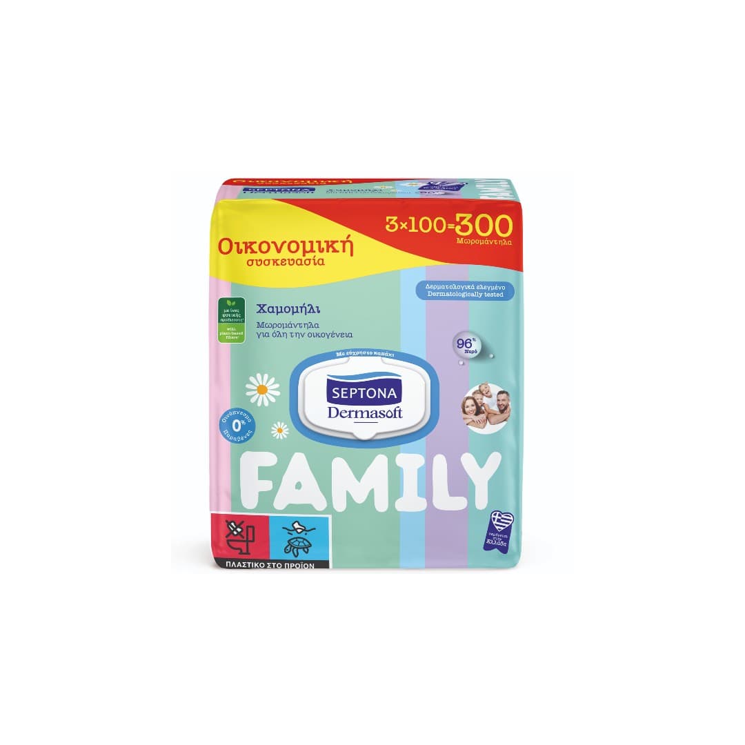 SEPTONA ΜΩΡΟΜ/ΛΑ DERMASOFT FAMILY MULTI PACK 3*100T