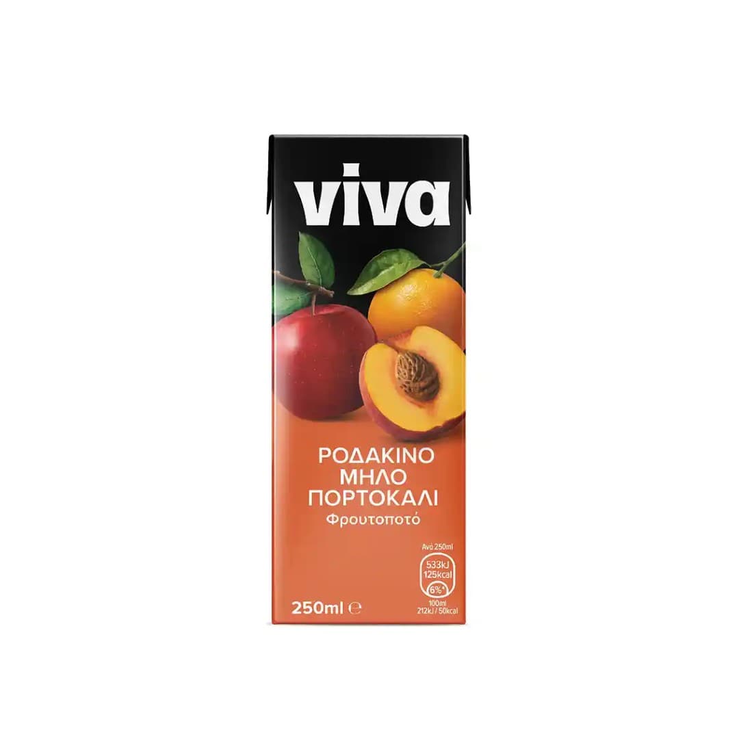 VIVA ΦΡΟΥΤΟΠΟΤΟ ΡΟΔ-ΜΗΛ-ΠΟΡΤ 250ML