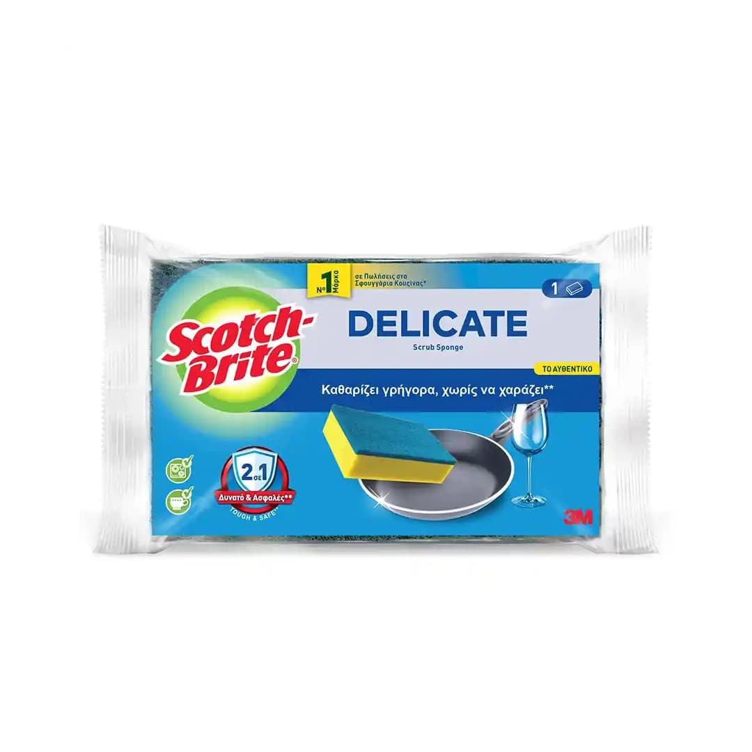 SCOTCH BRITE ΣΦΟΥΓΓ ΓΙΑ ΕΥΑΙΣΘ.ΕΠΙΦ.ΔΕΝ ΧΑΡΑΖΕΙ 1Τ