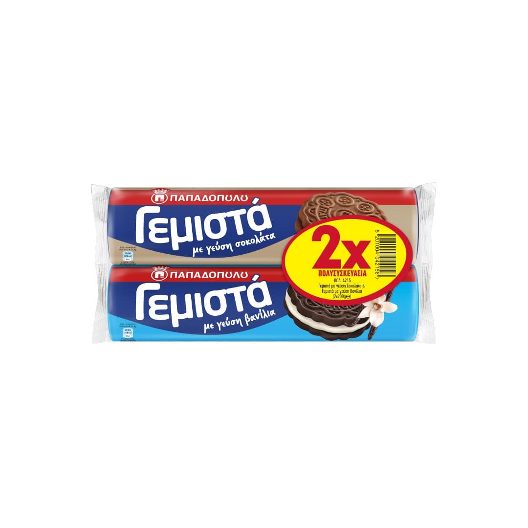 ΠΑΠΑΔΟΠΟΥΛΟΥ ΜΠΙΣΚ.ΓΕΜΙΣΤΑ ΣΟΚ.ΒΑΝ.2*200ΓΡ