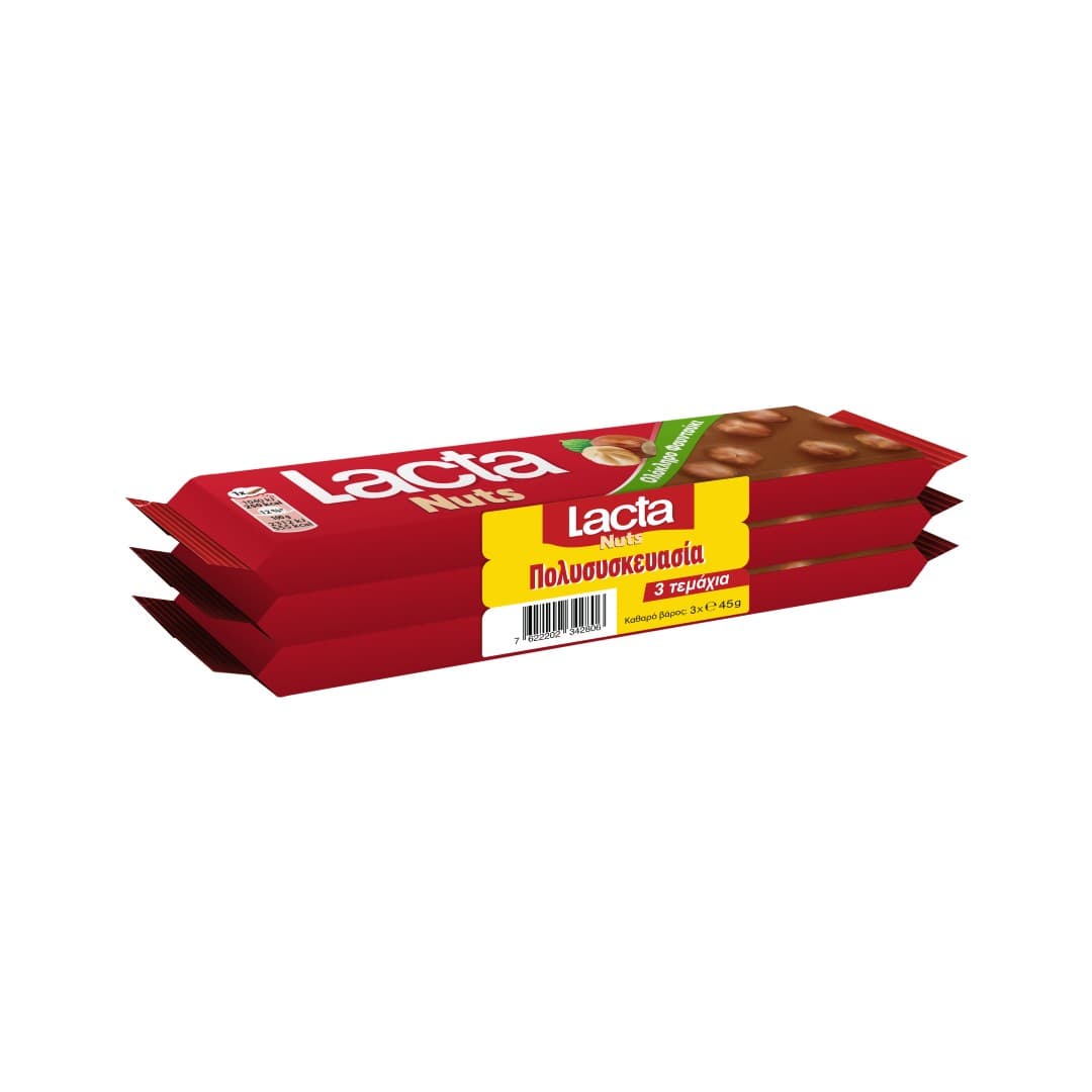 LACTA NUT BAR ΟΛΟΚΛΗΡΟ ΦΟΥΝΤΟΥΚΙ 3*45ΓΡ