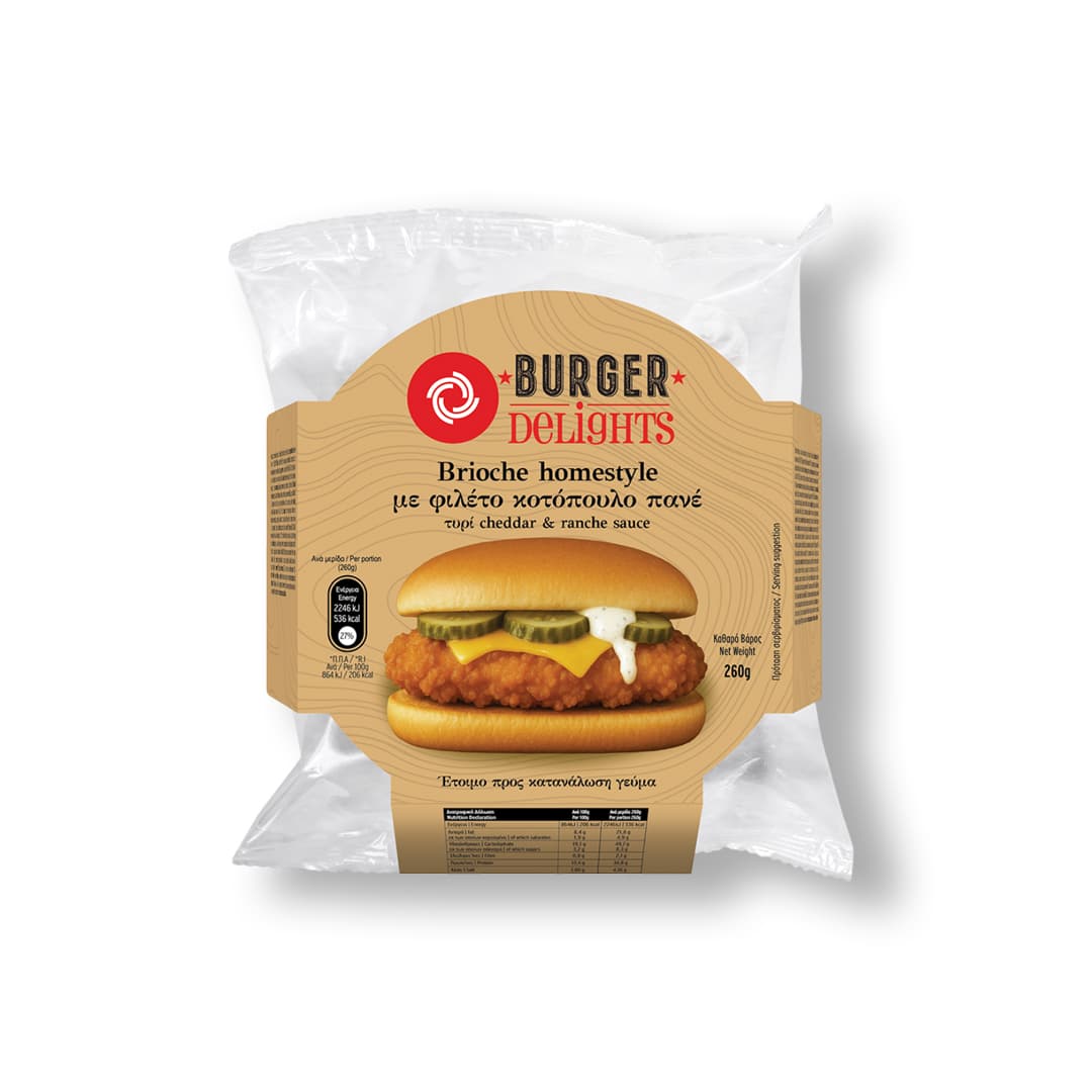 BURGER DELIGHTS FRIED CHICKEN HOMESTYLE 260ΓΡ