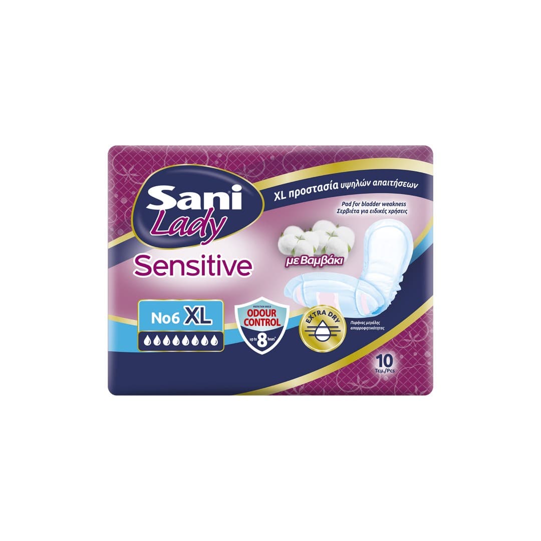 SANI LADY SENS.ΑΚΡΑΤΕΙΑΣ EXT.LARGE ΝΟ6 10T.