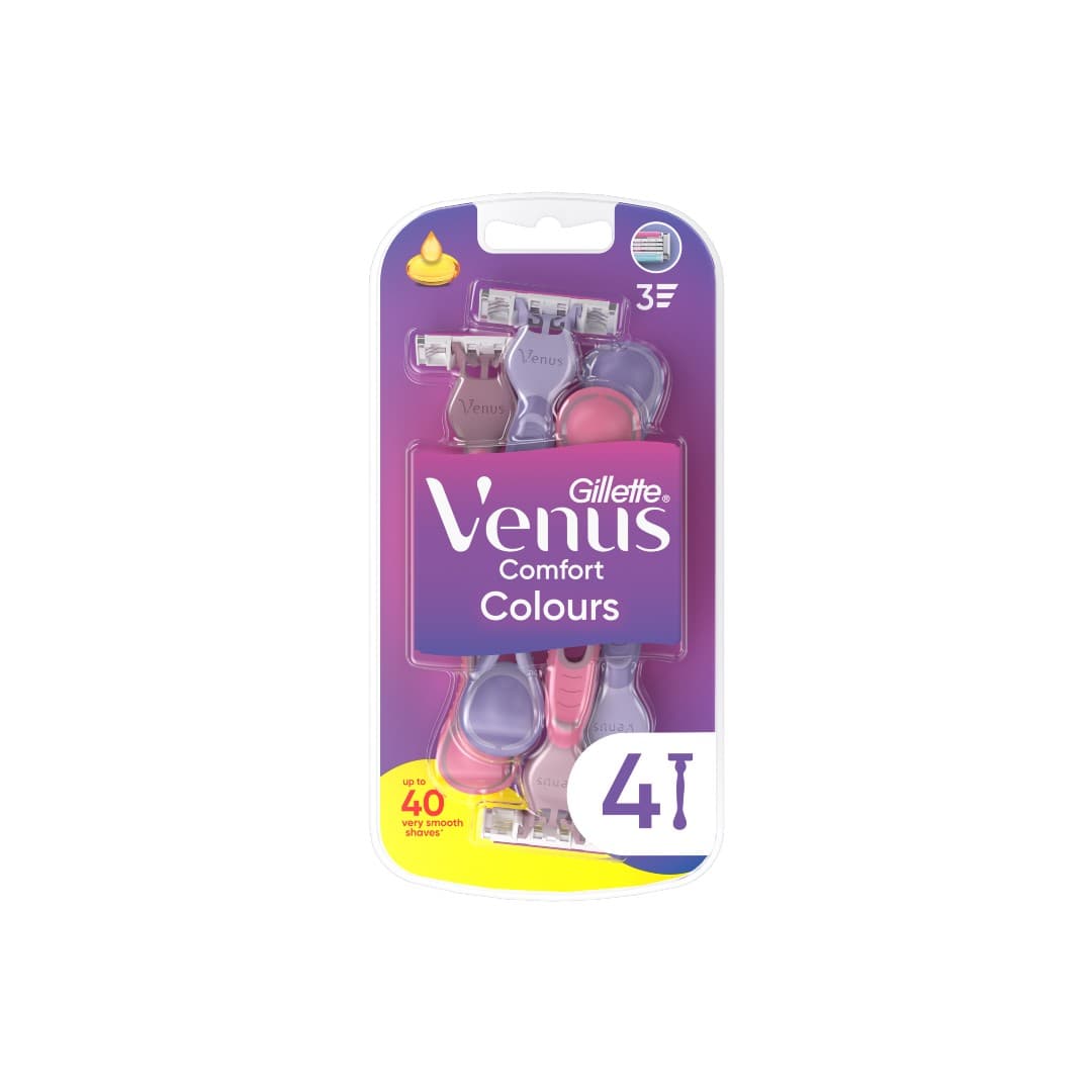GILLETTE  VENUS 3MULTICOLOR ΜΙΑΣ ΧΡΗΣΗΣ 4Τ