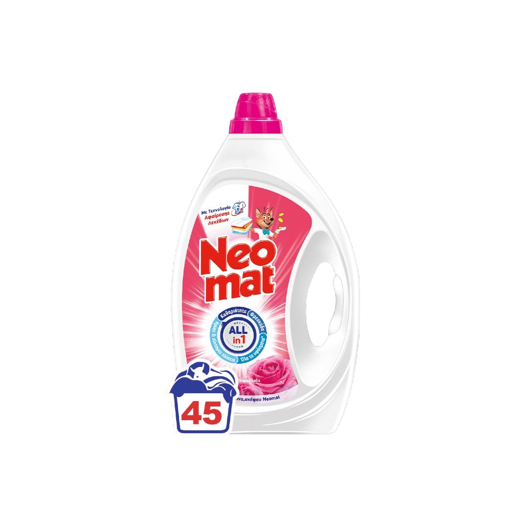 NEOMAT ΥΓΡΟ ΠΛΥΝΤ. GEL ROSE 45ΜΕΖ.