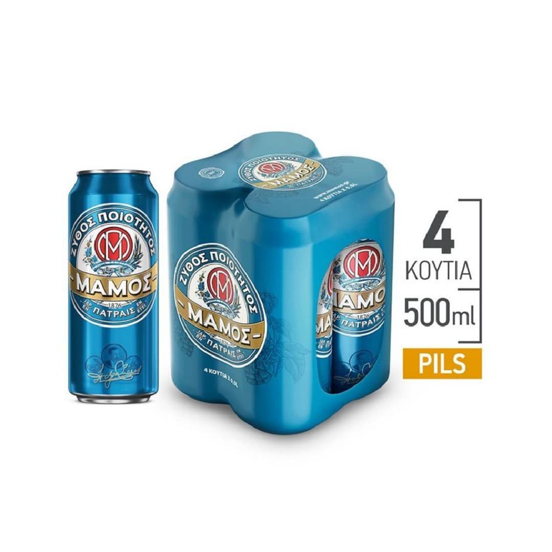 ΜΑΜΟΣ ΜΠΥΡΑ PILSNER  ΚΟΥΤΙ 4*500ML