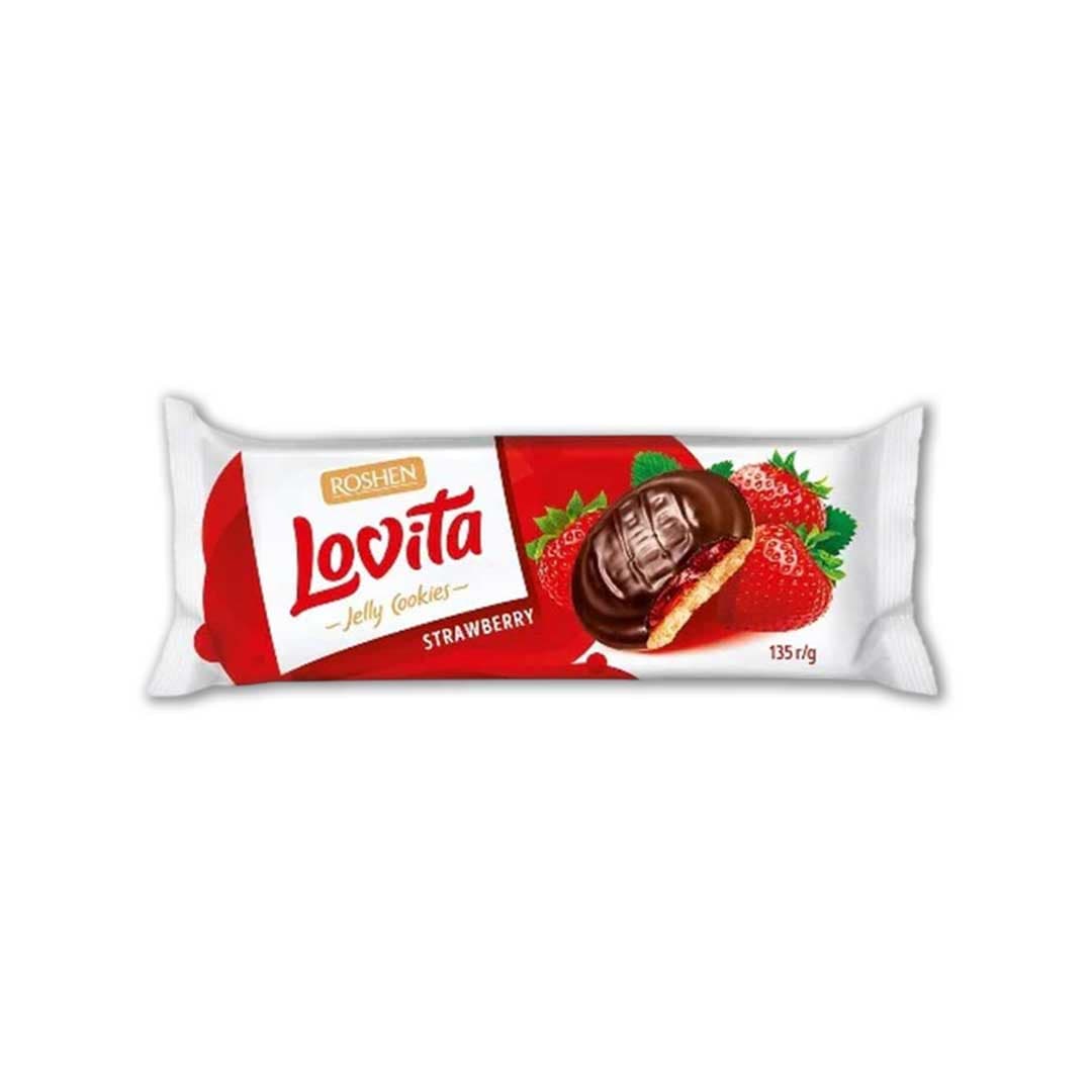 LOVITA JELLY COOKIES WITH STRAWBERRY 135ΓΡ