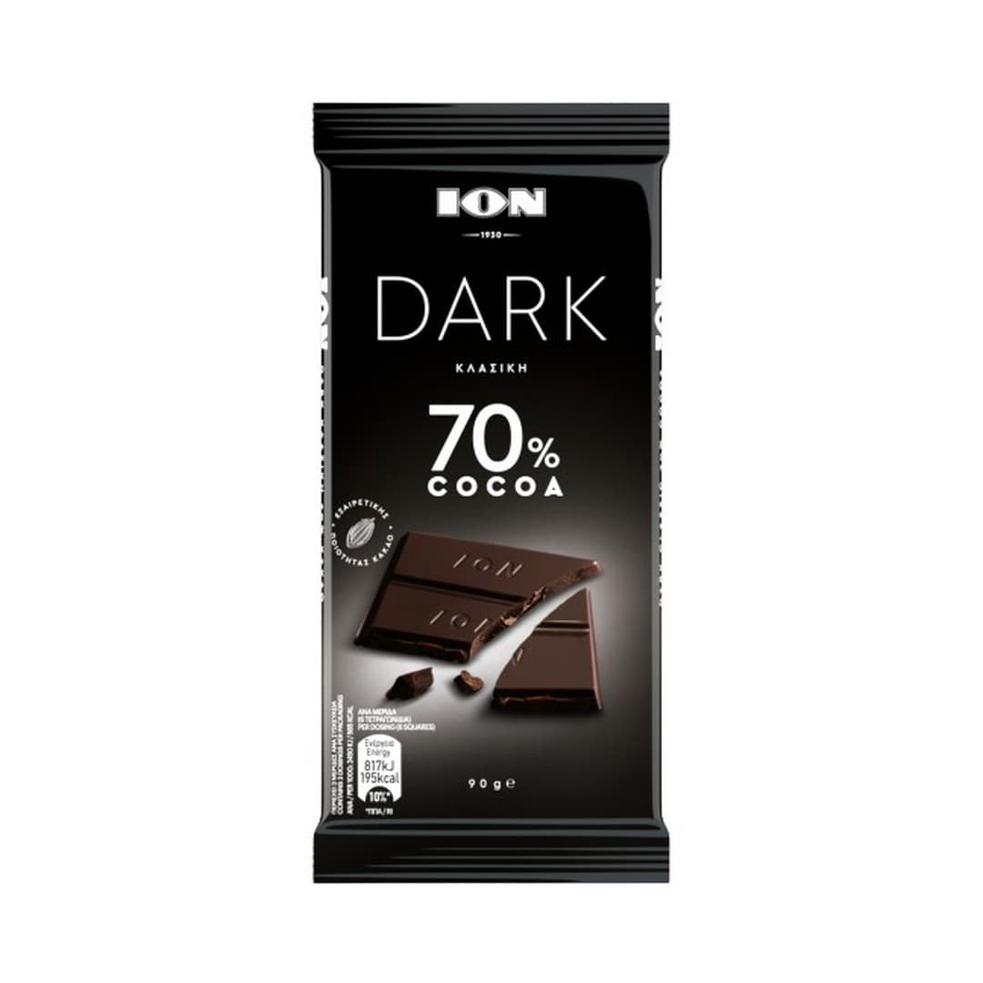 ΙΟΝ ΣΟΚΟΛΑΤΑ DARK 70% ΚΑΚΑΟ 90ΓΡ
