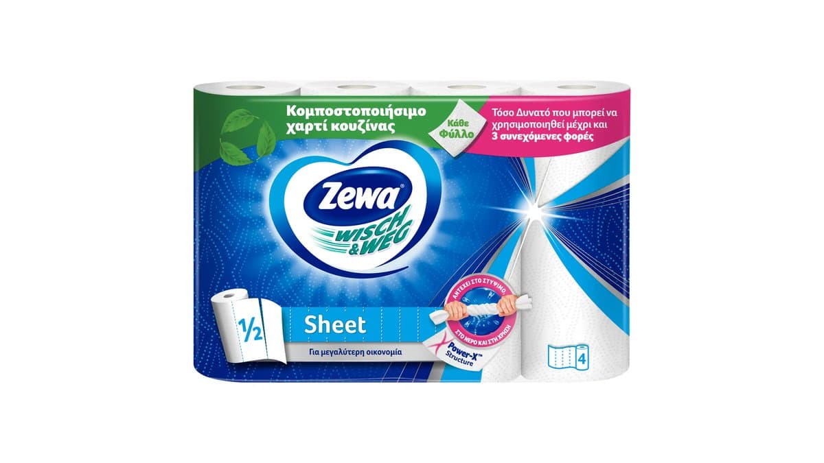 Zewa Χαρτί Κουζίνας Wish Weg 4τεμ. 440γρ.