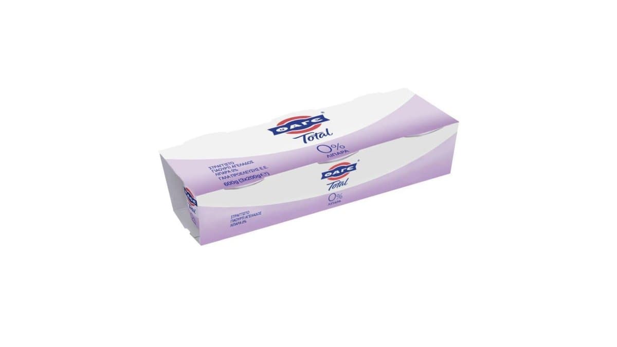 TOTAL Γιαούρτι Στραγγιστό 0% Λιπαρά 3x200g
