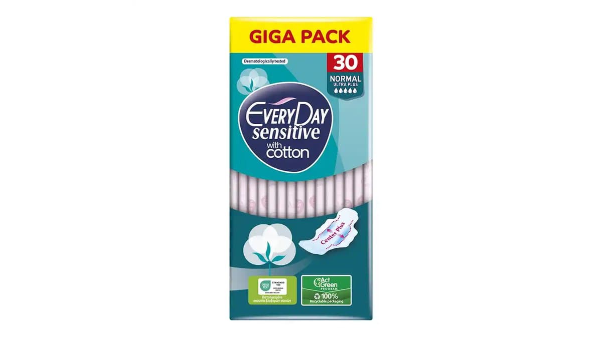 Every Day Sensitive Σερβιέτες Ultra Plus Normal Giga Pack 30τεμ.